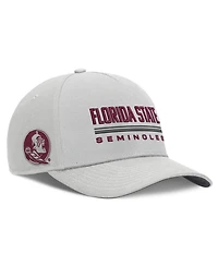 Nike Men's Gray Florida State Seminoles 2026 Sideline Dri-fit Rise Adjustable Hat