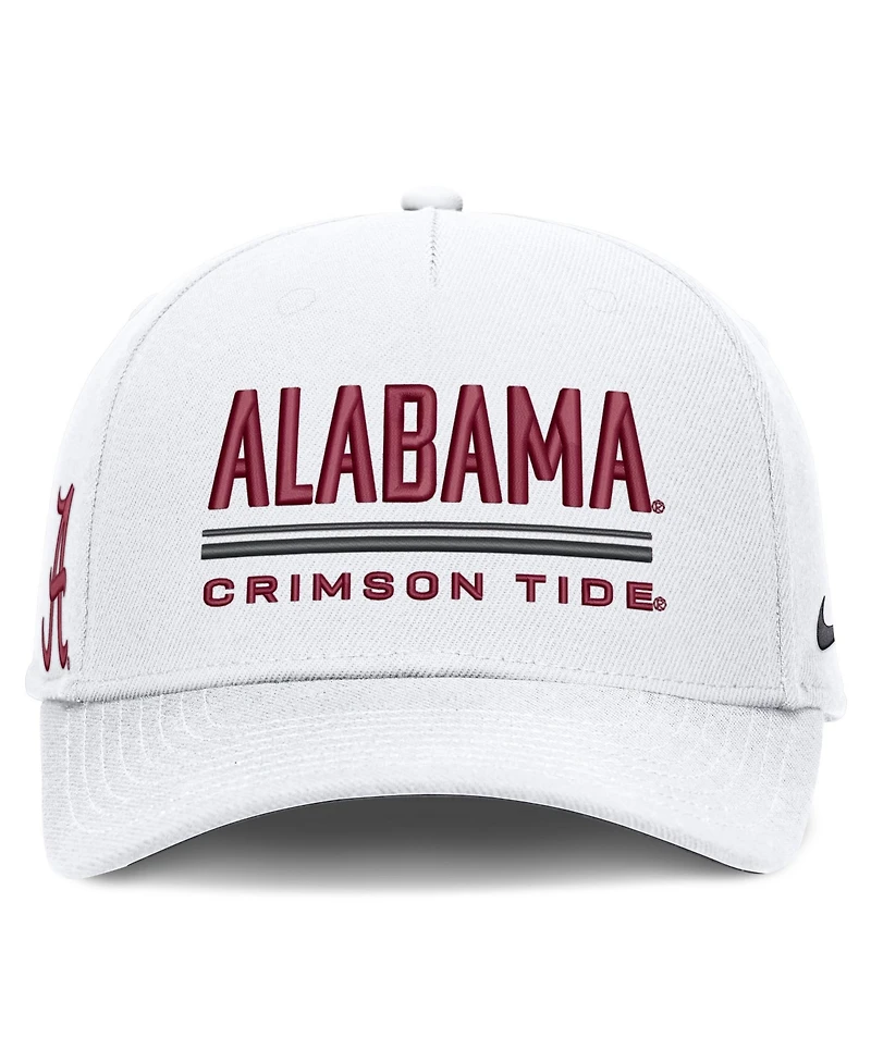 Nike Men's White Alabama Crimson Tide 2026 Sideline Dri-fit Rise Adjustable Hat
