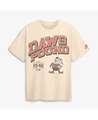 Nike Men's Natural Cleveland Browns Vintage Mod Blown Away Max90 T-Shirt