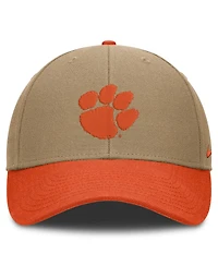 Men's and Women's Nike Beige/Orange Clemson Tigers Primetime Rise Dri-fit Adjustable Hat