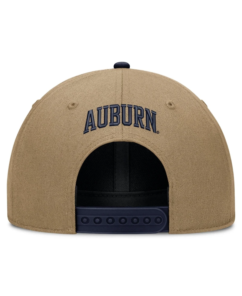 Men's and Women's Nike Beige/Navy Auburn Tigers Primetime Rise Dri-fit Adjustable Hat