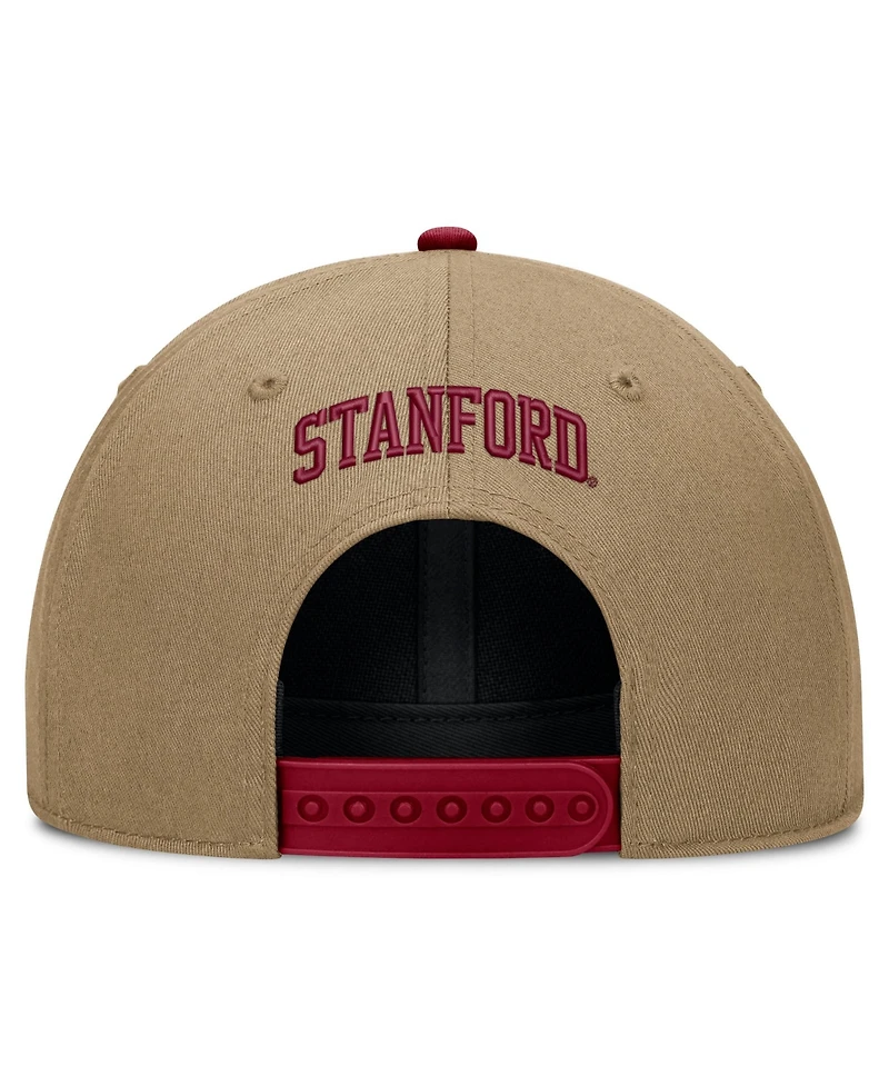 Men's and Women's Nike Beige/Cardinal Stanford Cardinal Primetime Rise Dri-fit Adjustable Hat