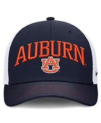 Nike Men's and Women's Navy/White Auburn Tigers Primetime Arched Trucker Adjustable Hat