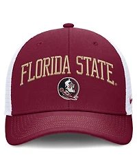 Nike Men's and Women's Garnet/White Florida State Seminoles Primetime Arched Trucker Adjustable Hat