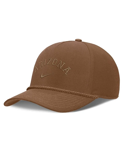 Nike Men's and Women's Tan Arizona Wildcats Campus Prep Tonal Rope Rise 5-Panel Adjustable Hat