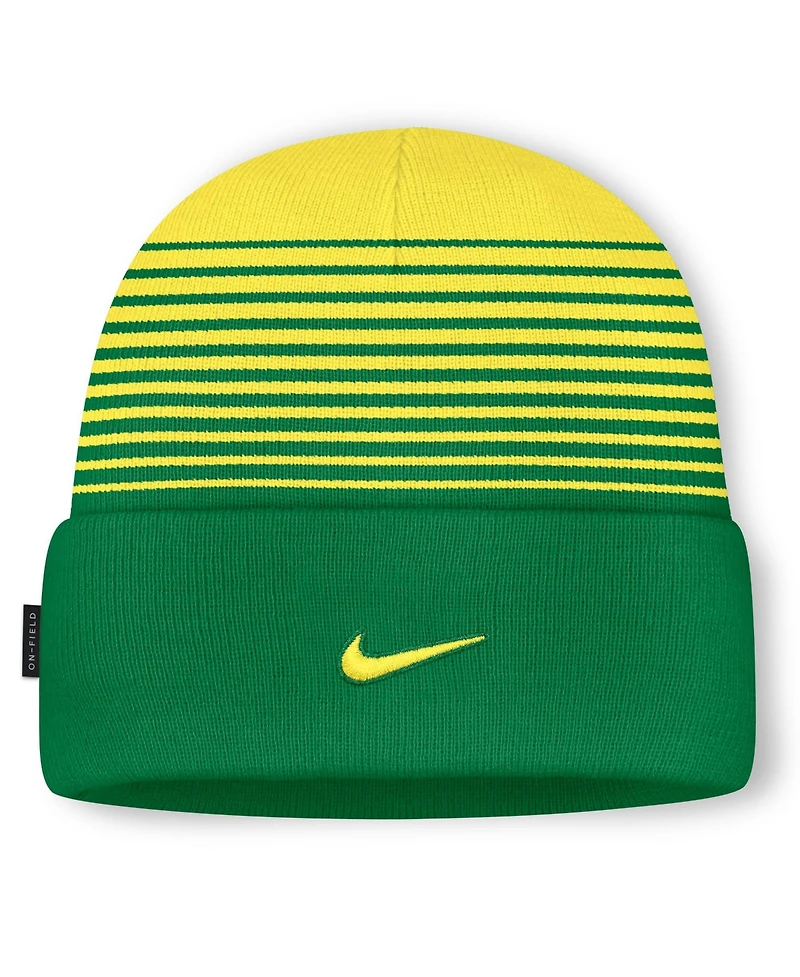 Men's and Women's Nike Green/Yellow Oregon Ducks On-Field Utility Knit Hat