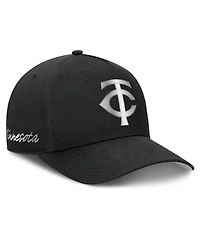 Men's Nike Black Minnesota Twins Rise Dri-fit A-Frame Adjustable Hat
