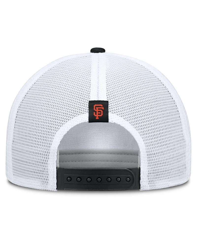 Men's Nike Khaki/Black San Francisco Giants Rise A-Frame Trucker Adjustable Hat