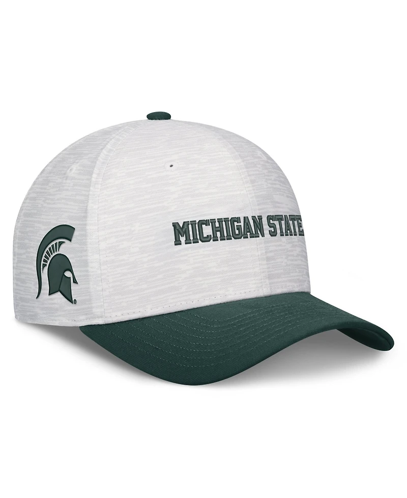 Nike Men's and Women's White/Green Michigan State Spartans Primetime Rise Adjustable Hat