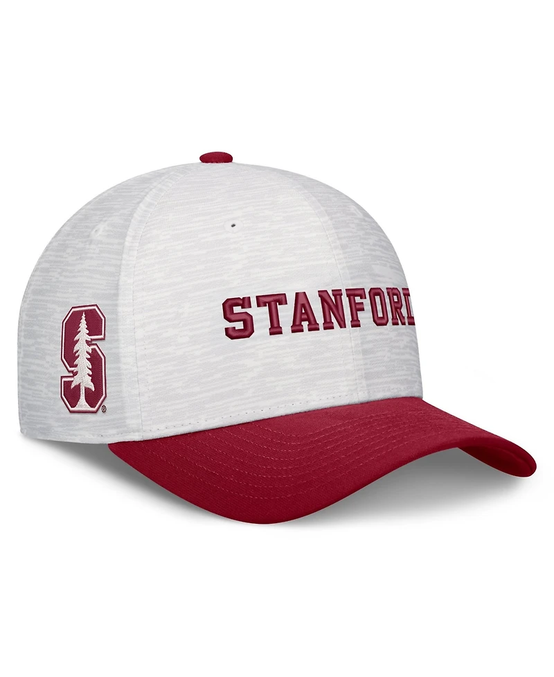 Nike Men's and Women's White/Cardinal Stanford Cardinal Primetime Rise Adjustable Hat