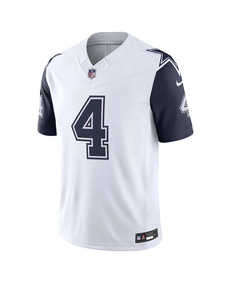 Nike Men's Dak Prescott White Dallas Cowboys Alternate Vapor F.u.s.e. Stitched Limited Jersey