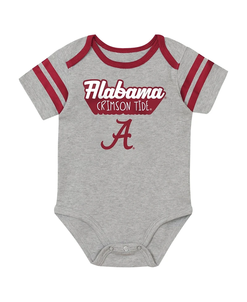 Baby Boys and Girls Outerstuff Crimson Alabama Tide Star Player Three-Piece Bodysuit Set