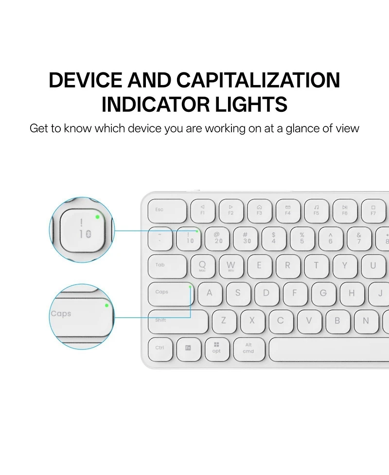 Lofree Wireless Silent-Click Adjustable Dpi Keyboard and Mouse Combo, Compatible with Windows, Mac, Linux, Chrome