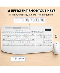 Lofree Wireless Ergonomic Keyboard and Mouse Combo, 3-Level Dpi, Compatible with Mobile Devices and Computers