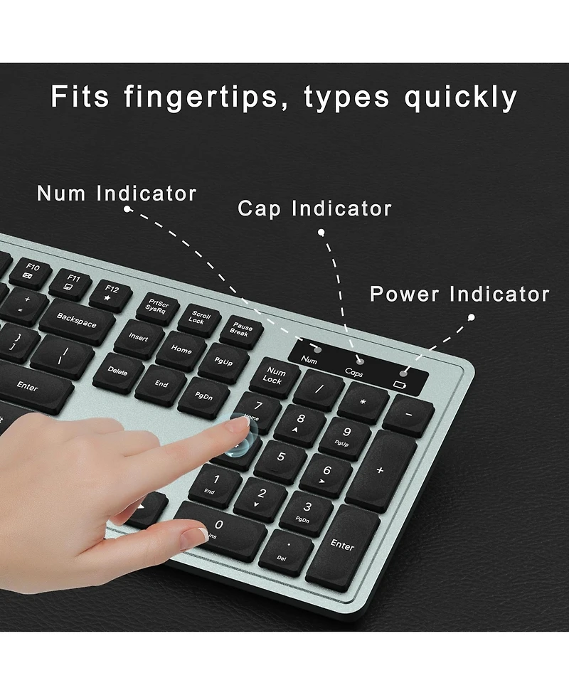 Lofree Wireless Silent Full-Size Keyboard and Mouse Set for Windows