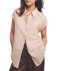Mint Velvet Women's Linen Blend Panel Shirt