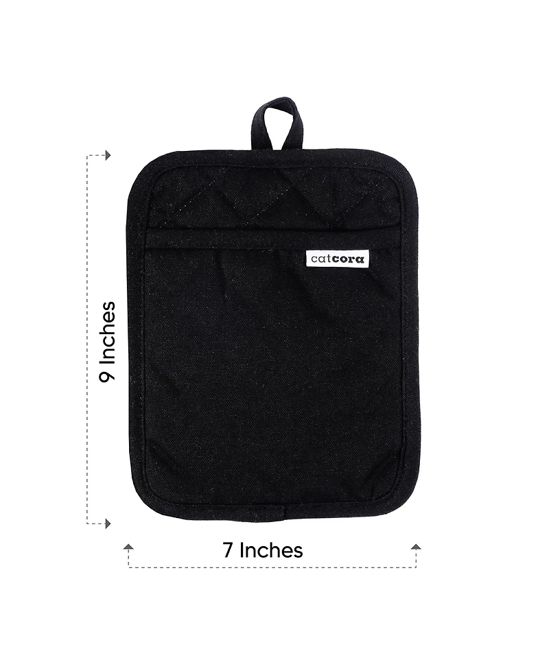 Cat Cora Heavyweight Quilted Cotton Pot Holders, Set of 2