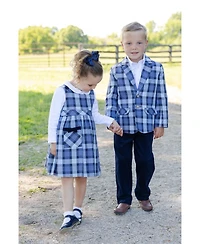 Florence Eiseman Toddler Girls Plaid Jumper with Pocket Dress 2T-4T