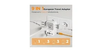 Tessan 28W 9-in-1 Charging European Power Adapter [Compatible with European Outlets]