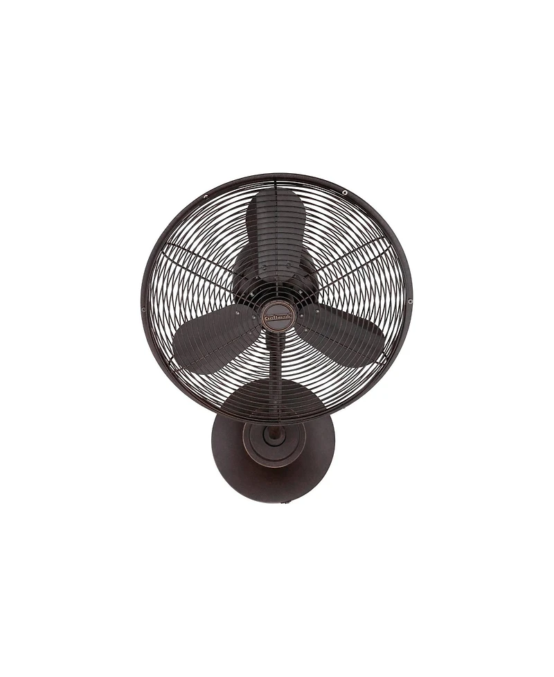 16" Craftmade Bellows I Bronze Damp Rated Wall Fan with Wall Control