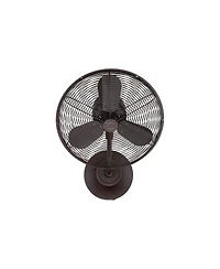 16" Craftmade Bellows I Bronze Damp Rated Wall Fan with Wall Control