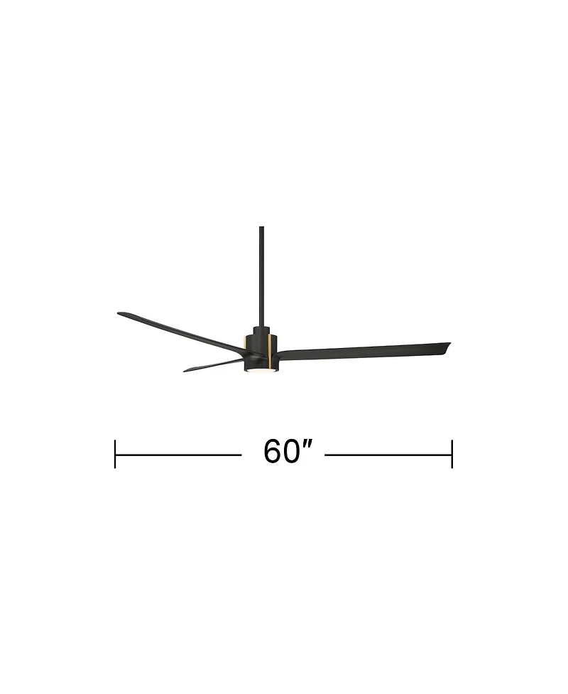 60" Casa Vieja Aero Matte Led Ceiling Fan with Remote