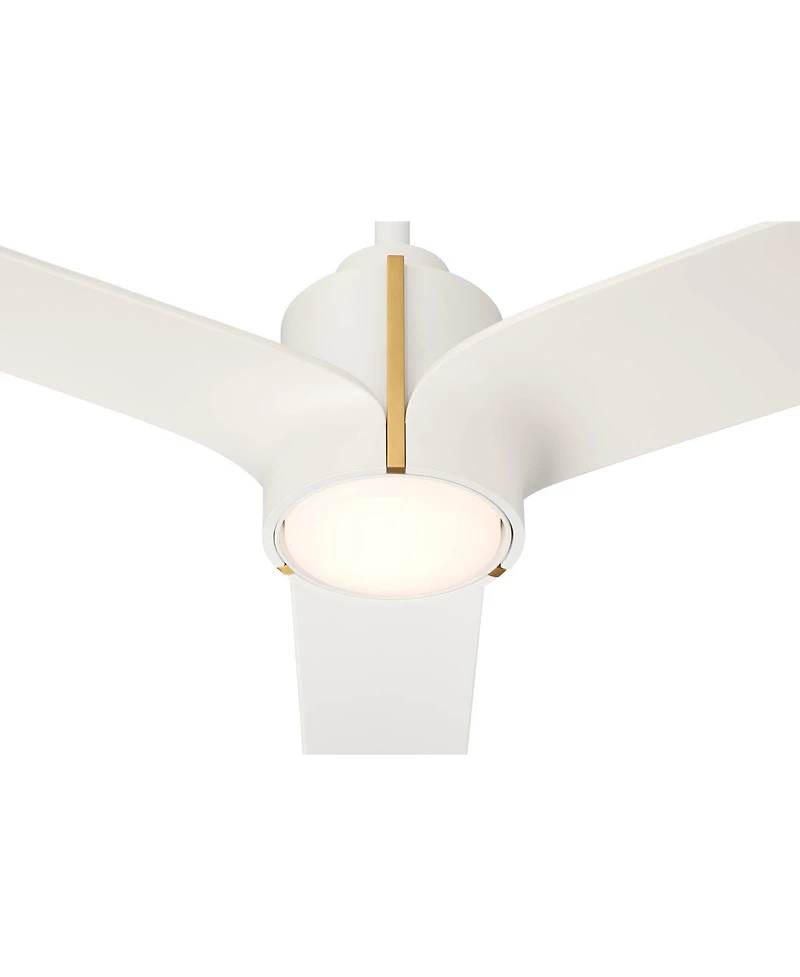 60" Casa Vieja Aero Matte White Led Ceiling Fan with Remote