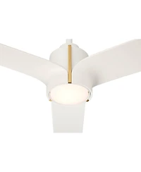 60" Casa Vieja Aero Matte White Led Ceiling Fan with Remote
