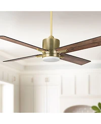 52" Craftmade Teana Satin Brass Led Indoor Ceiling Fan Wall Control