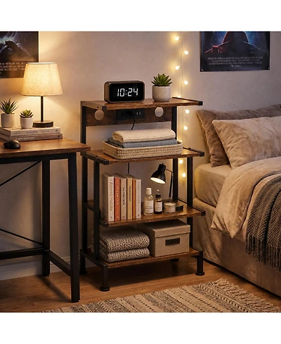 Gaomon 4-Tier Gaming Console Stand with Shelves, Heavy Duty Video Game Organizer, Media Storage Rack for Living Room Bedroom Game Room