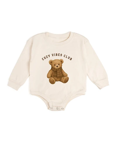 Sweet Wink Baby Boys Cozy Teddy Long Sleeve Romper