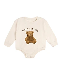 Sweet Wink Baby Boys Cozy Teddy Long Sleeve Romper