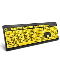 Lofree Large Print Wired Keyboard High Contrast Oversized Letters For Low Vision