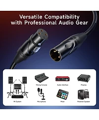 Lofree 2 Pack Xlr Microphone Cables 21 Awg Oxygen Free Copper Balanced Audio Cord