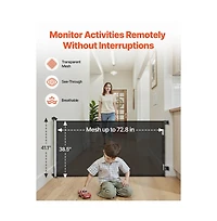 Ruie Retractable Walk Through Pet Gate 38 in Tall Extends to 72 in