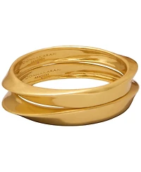 Donna Karan New York Gold-Plated Folded Bangle Bracelet, 2-Piece Set