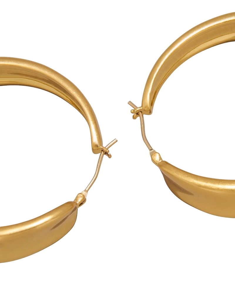 Donna Karan New York Gold-Plated Twisted Hoop Earrings