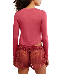 Free People Women's Dream State Modal Long-Sleeve Henley Top