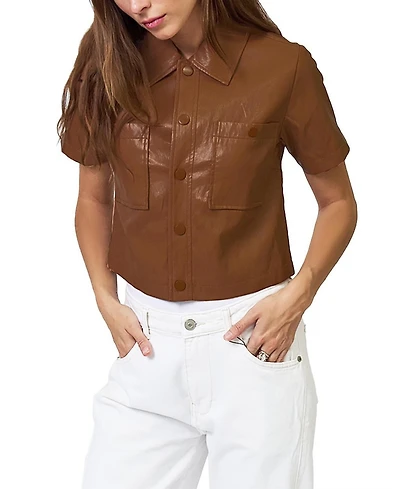 Central Park West Women's Quinn Short Sleeve Cropped Jacket