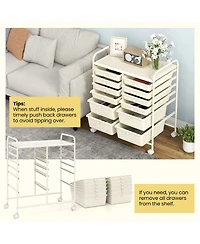 Mecale 12-Drawer Rolling Craft Storage Cart