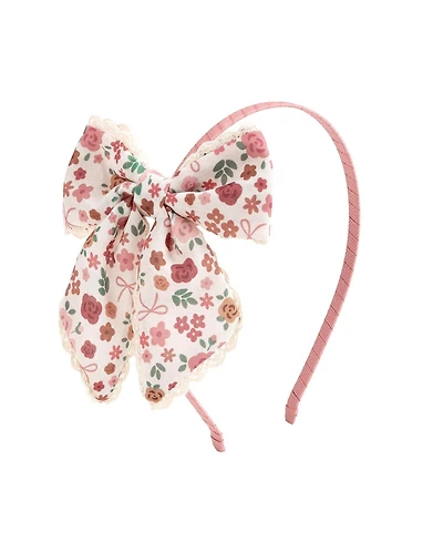 Sweet Wink Little and Big Girls Berry Floral Bow Headband