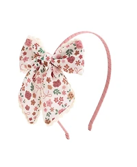 Sweet Wink Little and Big Girls Berry Floral Bow Headband