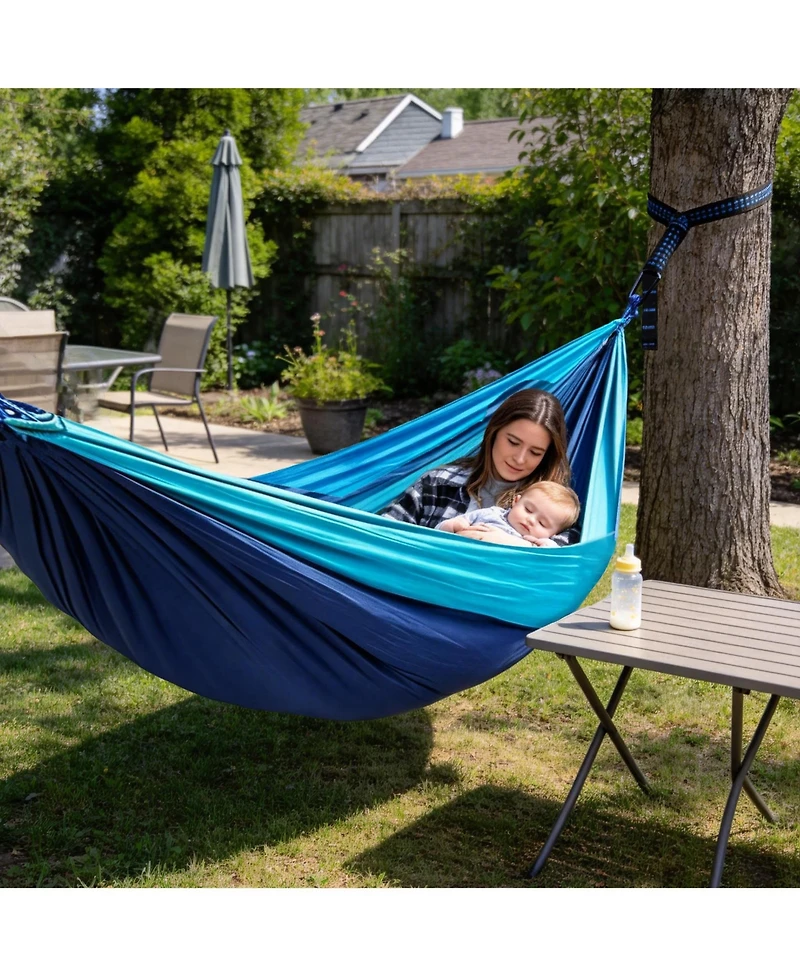 Piscifun Portable Camping Hammock With Tree Straps Lightweight Parachute Nylon For Outdoor Travel Hiking Beach 400lbs Capacity