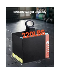 Vevor 16/14/12 Inch 3 in 1 Plyometric Jump Box Fitness Exercise Plyo Box Cotton