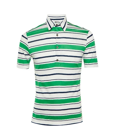 Pre-Owned Hermes Men's Striped Linen and Cotton Polo T-Shirt