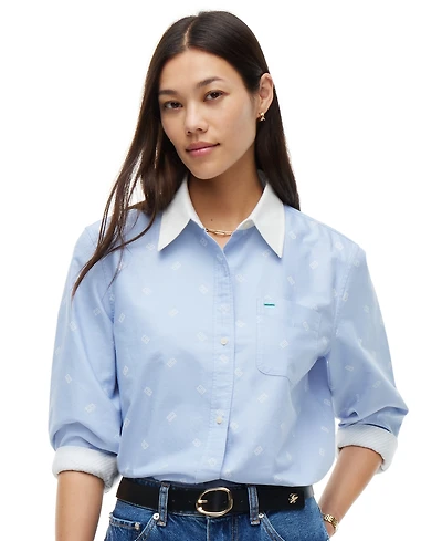 Tommy Hilfiger Women's American Oxford Critter Long-Sleeve Button-Up Shirt