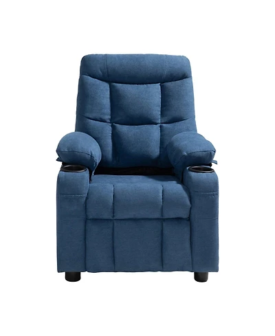 Slickblue Kids Recliner Chair with Cup Holders, Pockets and Footrest