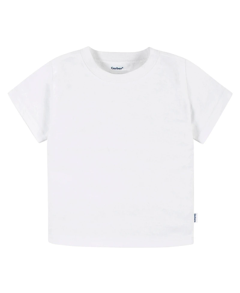 Gerber Toddler Boys' 2T- 5T 5-Pack Short Sleeve T-Shirts
