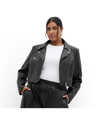 City Chic Women's Amira Faux Leather Jacket