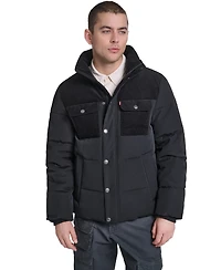 Levi's Men's Mixed-Media Puffer Jacket